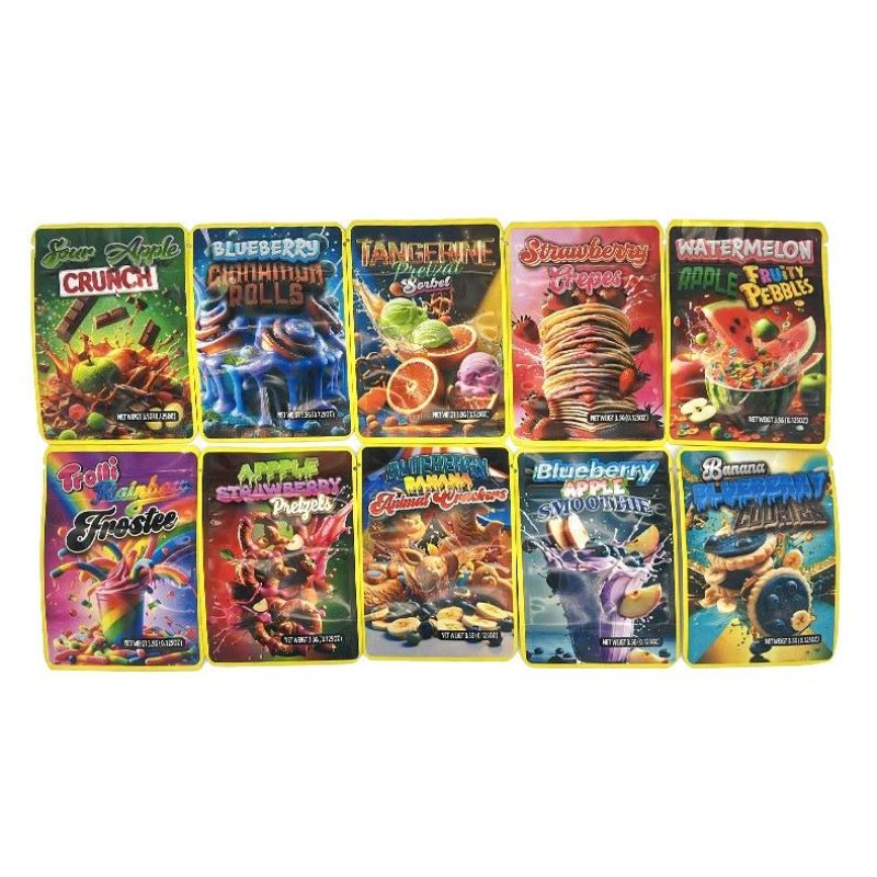 Cannabis THC Edible Mylar Bags for Gummies & Infused Treats